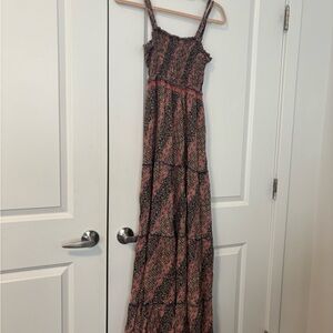 Free People Maxi Dress Women’s Size XS Colorful Geometric Tiered Sleeveless